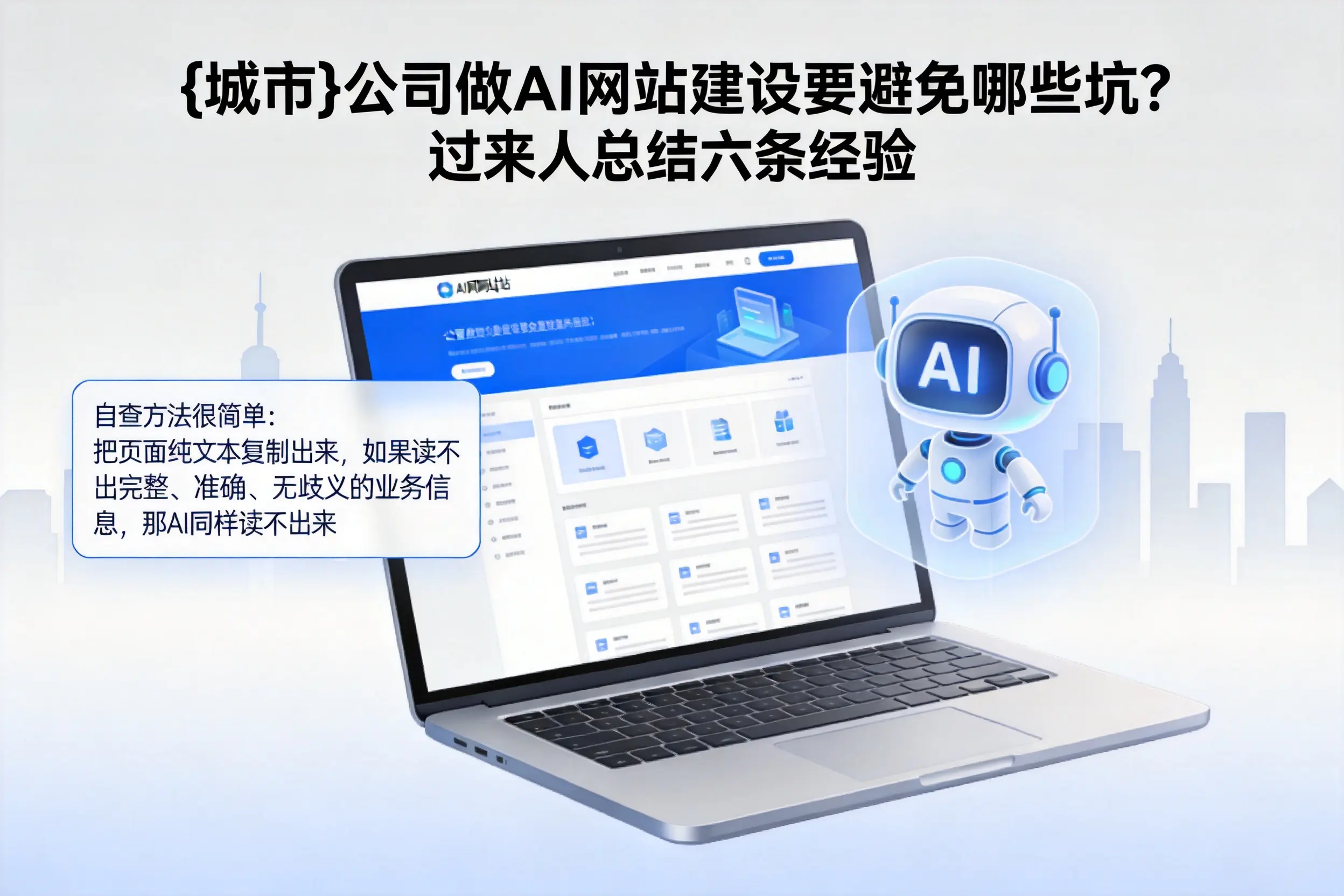 郴州公司做AI网站建设要避免哪些坑?过来人总结六条经验