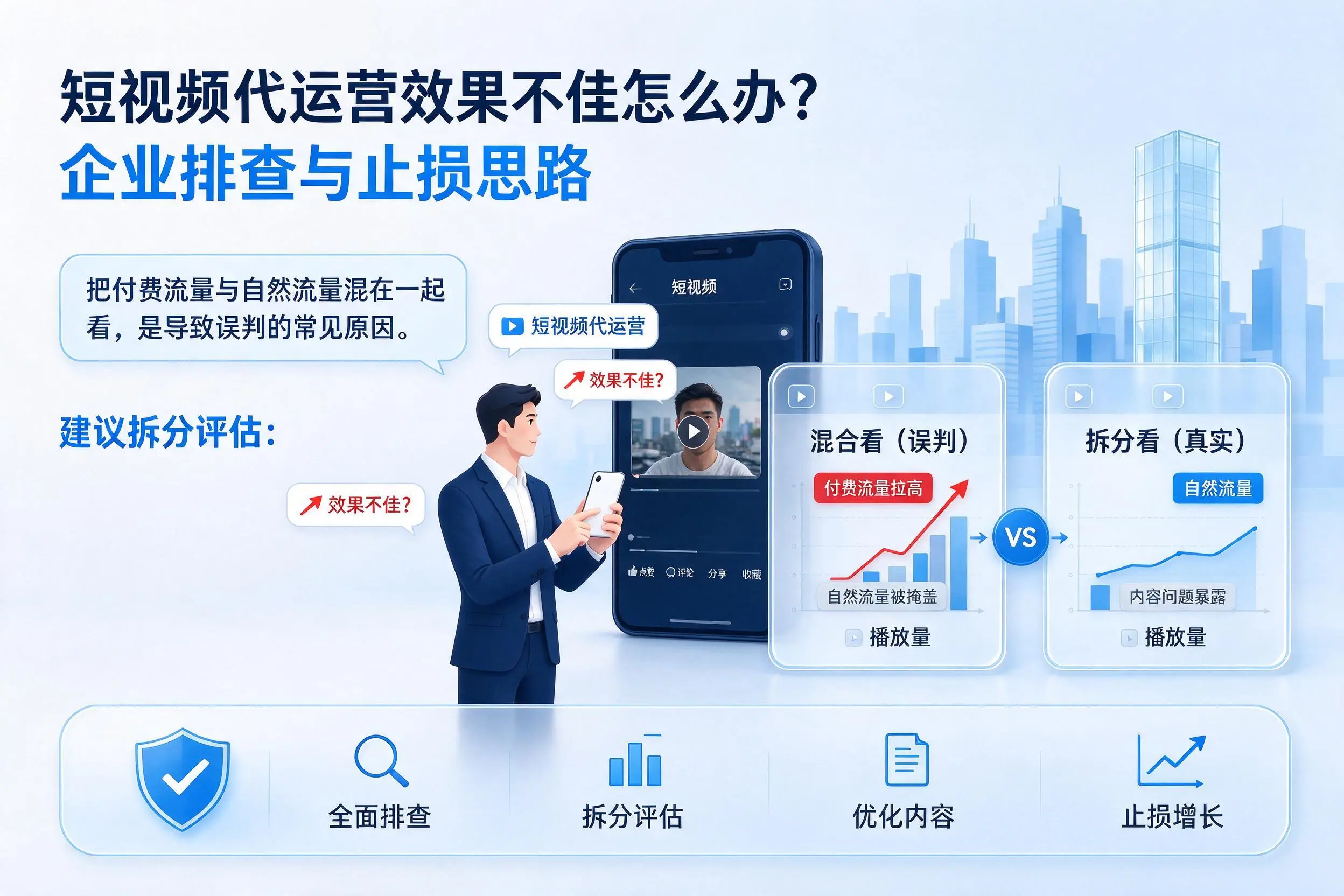 短视频代运营效果不佳怎么办？郴州企业排查与止损思路