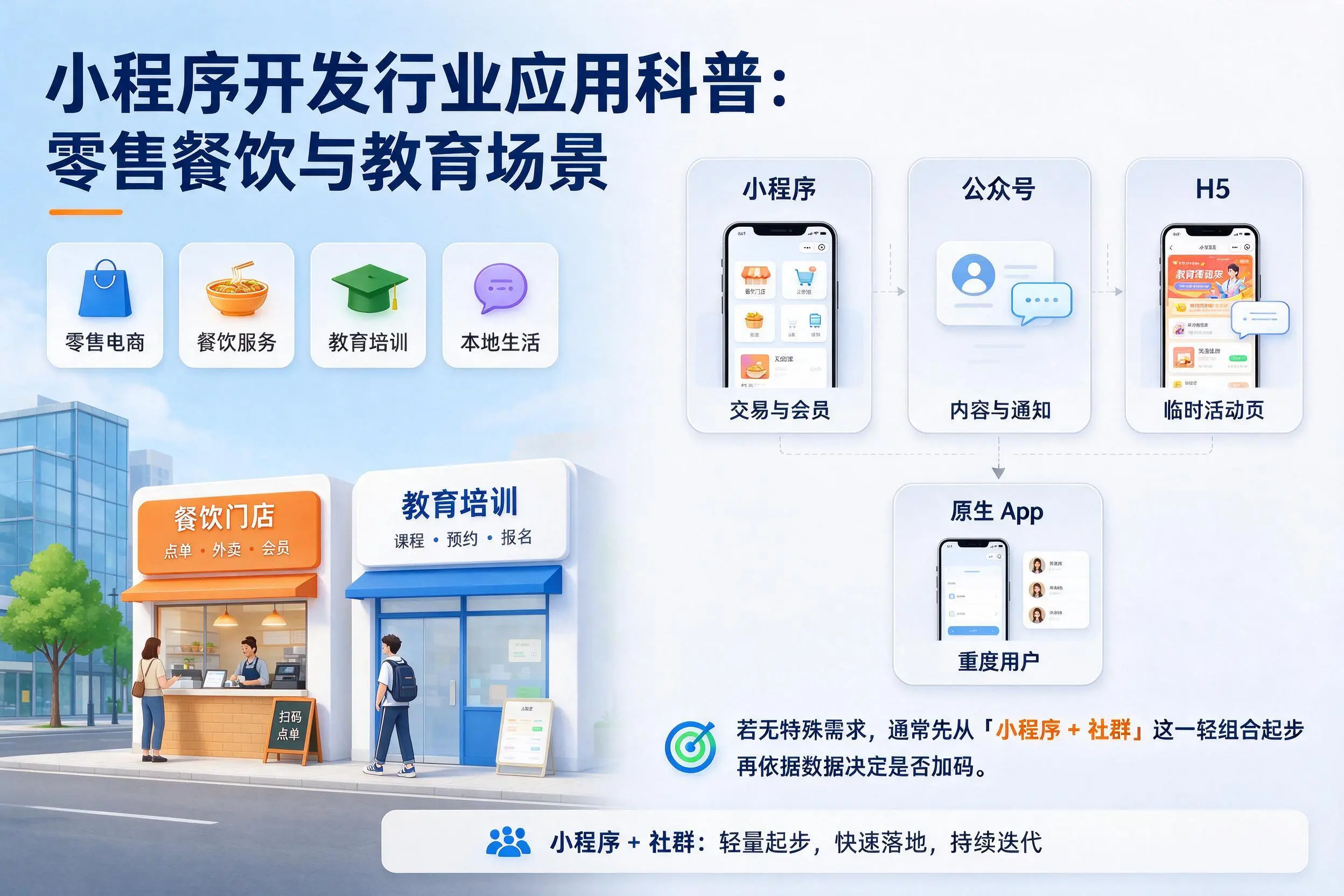 郴州小程序开发行业应用科普：零售餐饮与教育场景