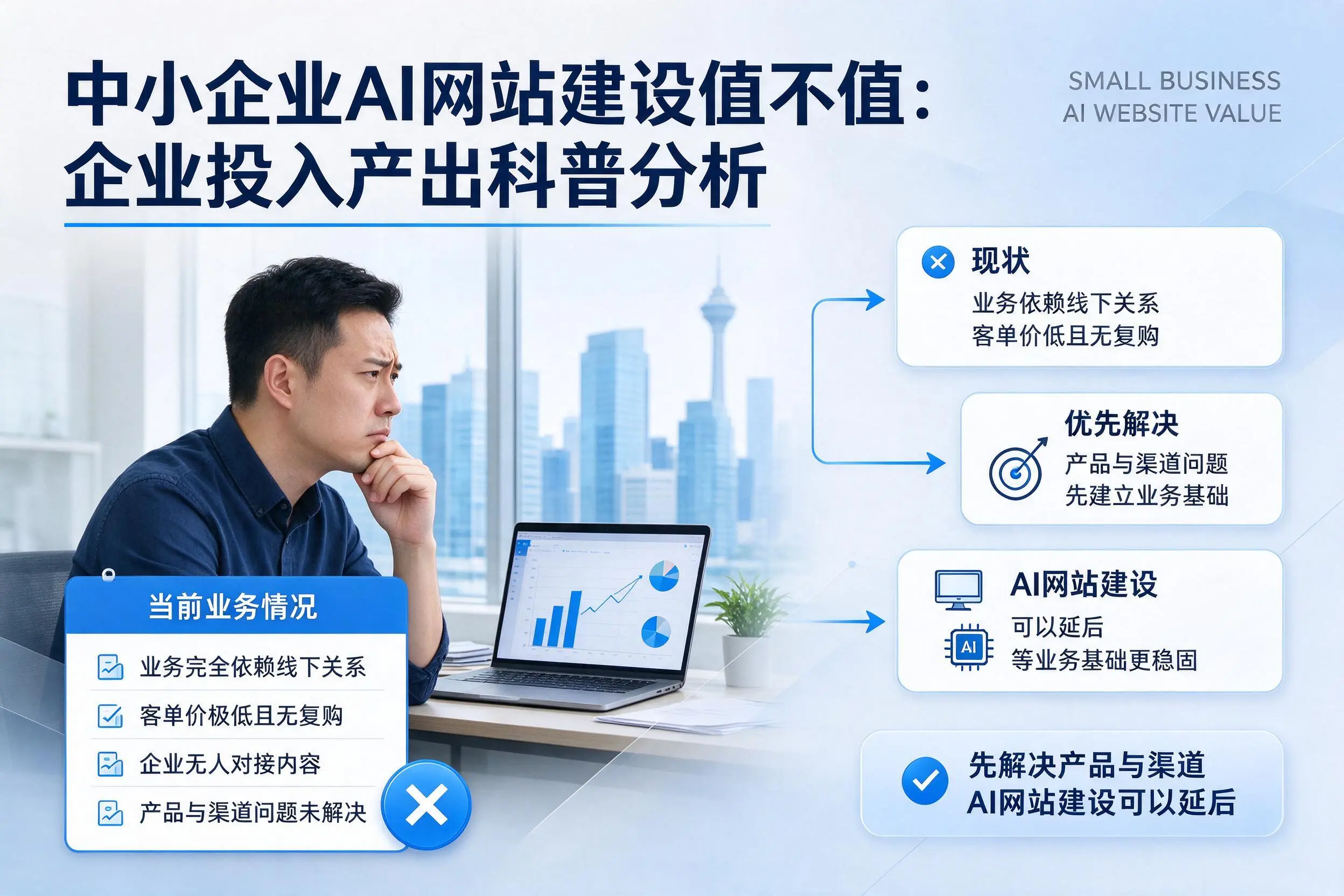 中小企业AI网站建设值不值：郴州企业投入产出科普分析