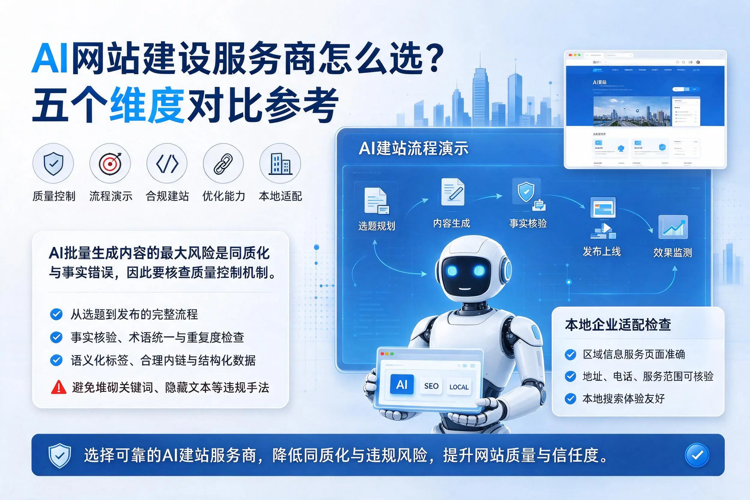 郴州AI网站建设服务商怎么选?五个维度对比参考