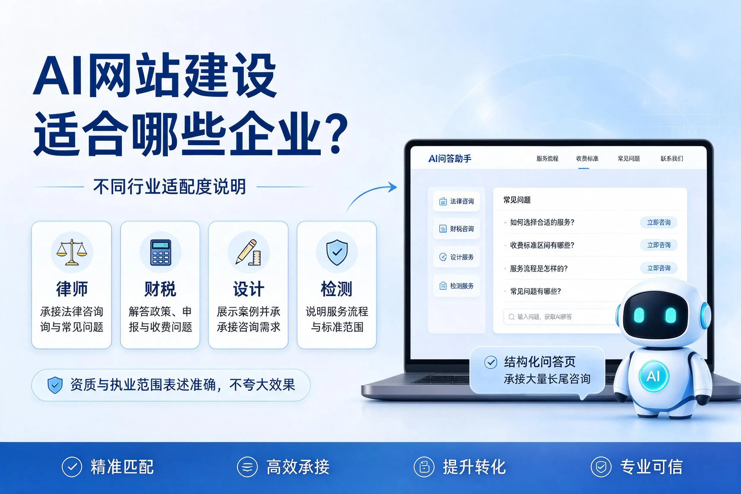 AI网站建设适合哪些企业？郴州不同行业适配度说明