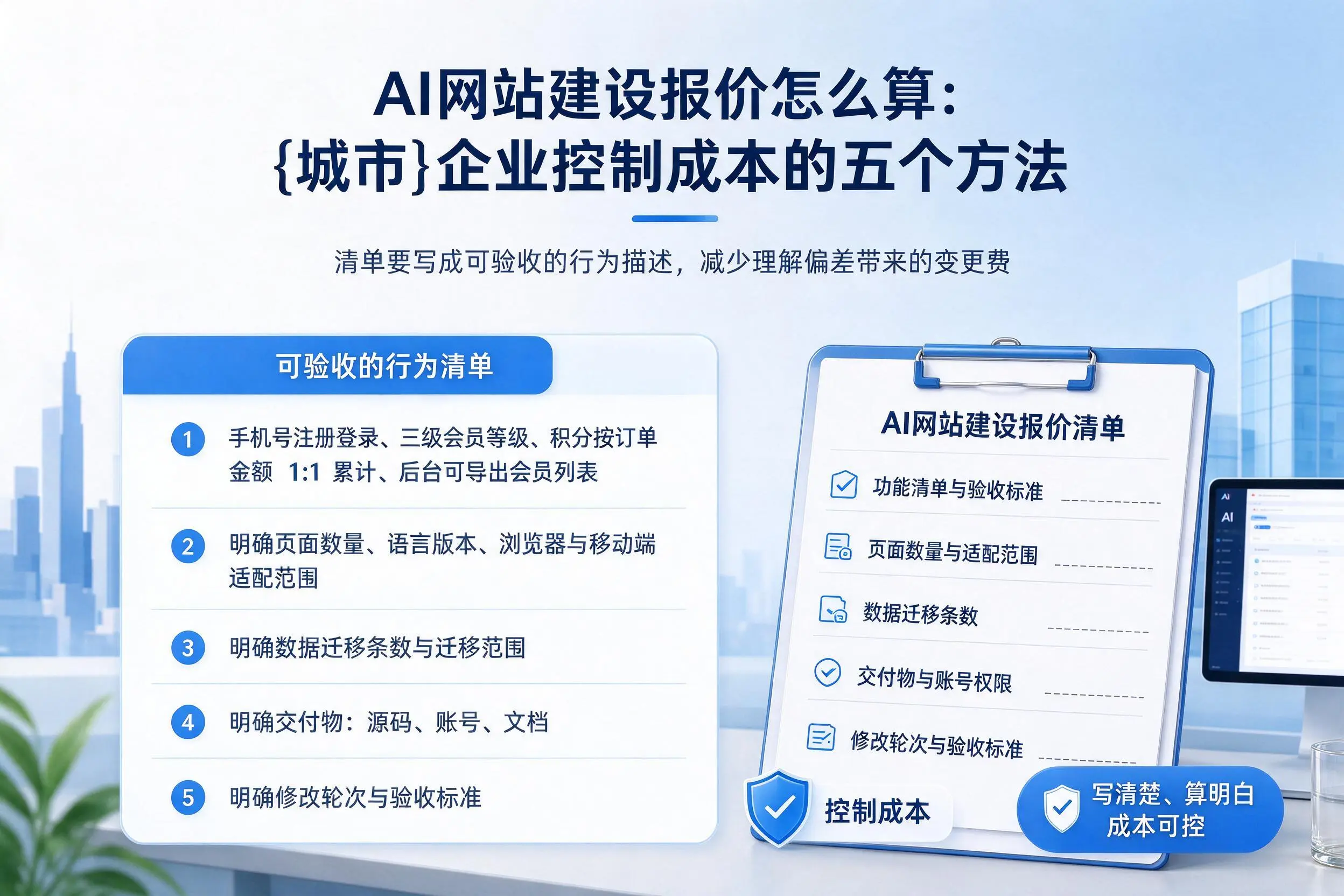 AI网站建设报价怎么算：郴州企业控制成本的五个方法